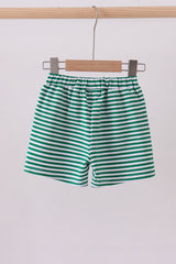 Premium Green&white stripe shorts