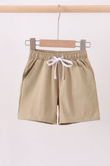 Khaki pocket performance shorts