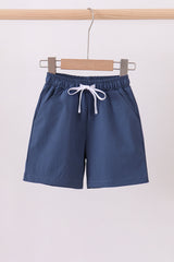Slate blue pocket performance shorts