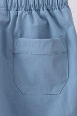 Dusty blue pocket performance shorts
