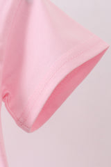 Pink baseball graphic top