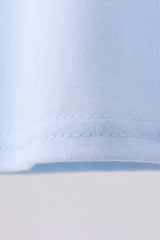 Blue baseball graphic top