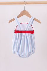 Blue baseball applique bubble