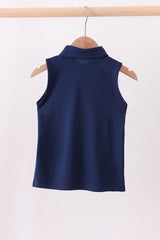 Blue everyday Collared Tank