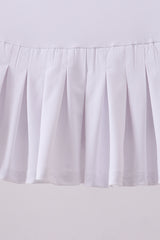 White pleated skort