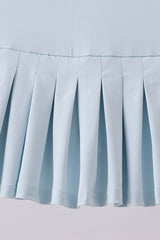 Sky pleated skort