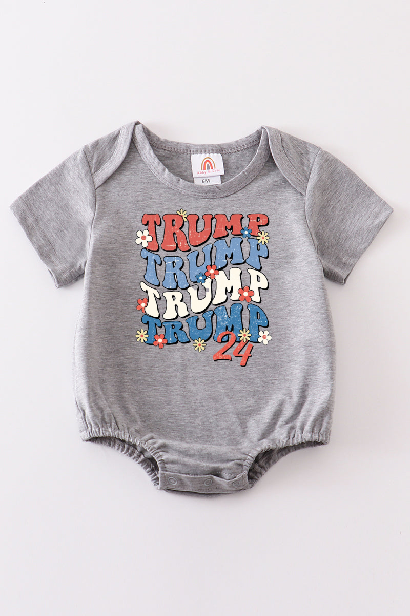 Gray Trump t-shirt Adult Kids and baby bubble