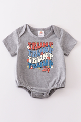 Gray Trump t-shirt Adult Kids and baby bubble