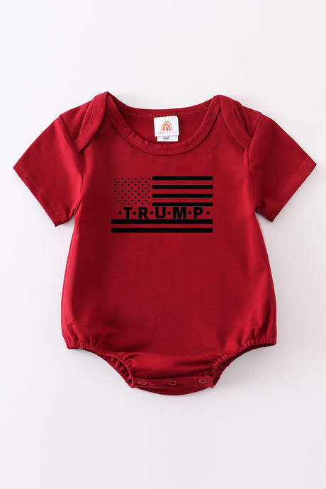 Maroon Trump t-shirt Adult Kids and baby bubble