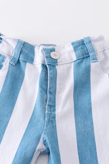 Blue stripe denim jeans