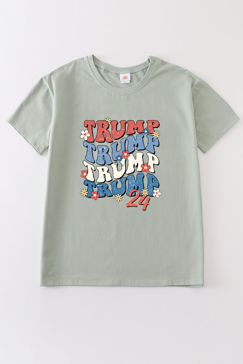 Sage Trump t-shirt Adult Kids and baby bubble