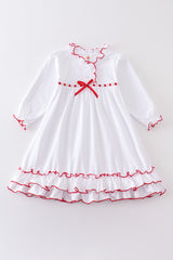 Premium White ruffle girl pajamas dress