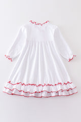 Premium White ruffle girl pajamas dress