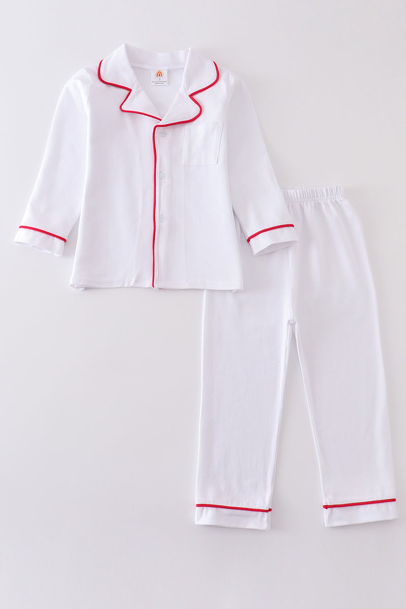 Premium White pocket boy pajamas set – Honeydew USA