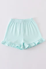 Premium Mint basic ruffle shorts