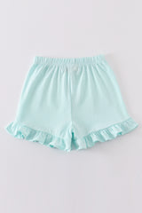 Premium Mint basic ruffle shorts