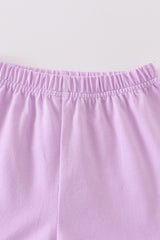 Premium Purple basic ruffle shorts