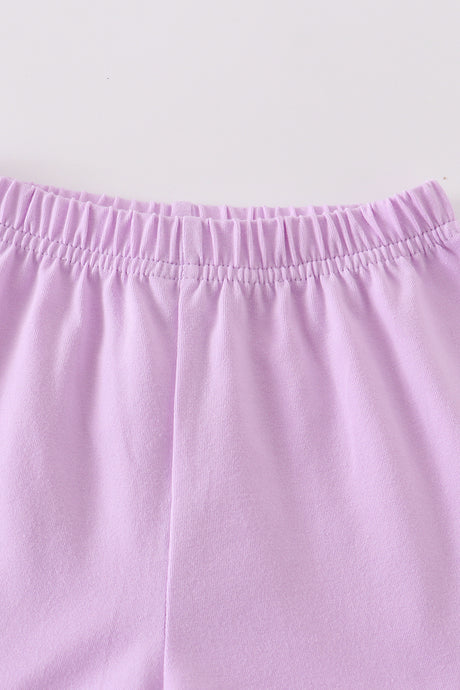 Premium Purple basic ruffle shorts