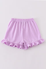 Premium Purple basic ruffle shorts