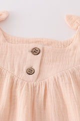 Premium Apricot muslin bow bubble