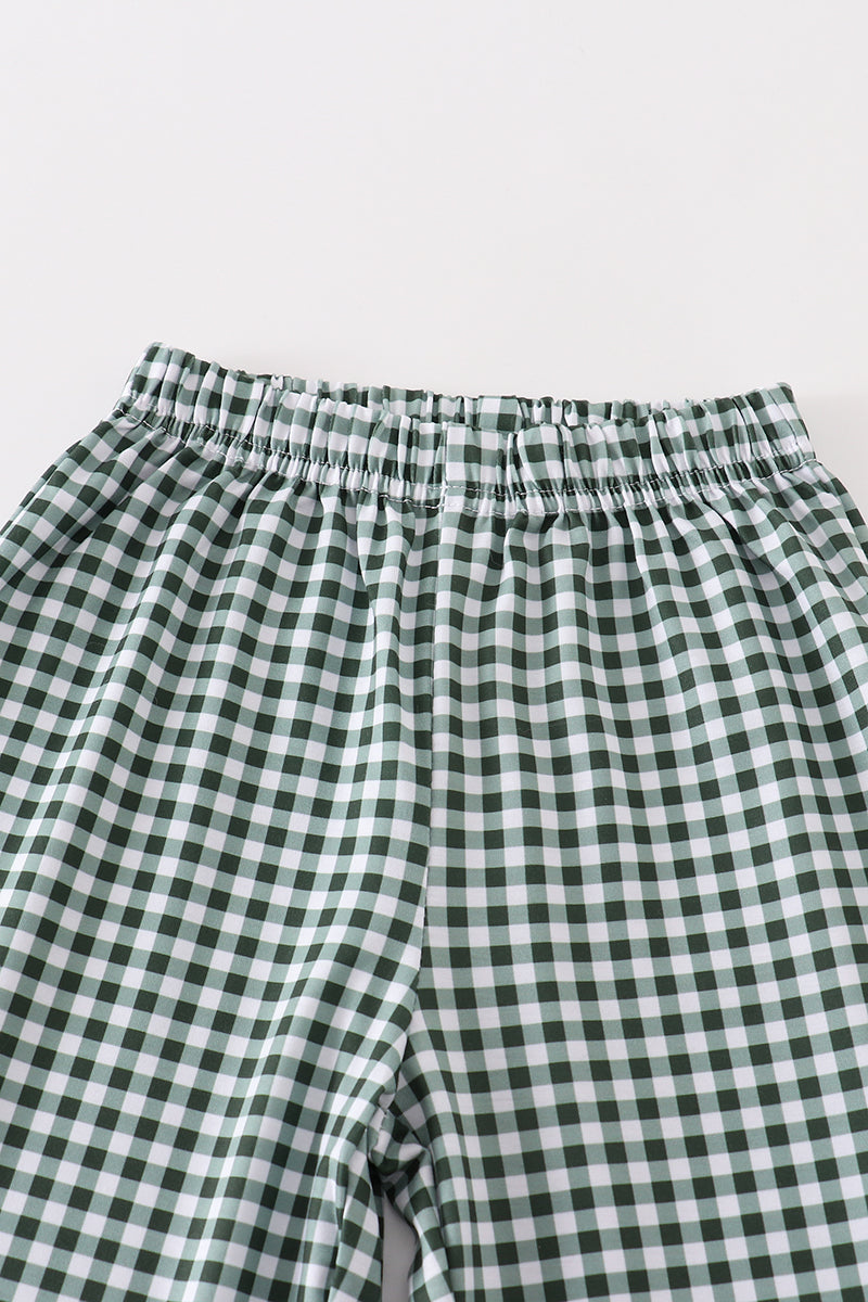 Premium Green plaid boy pants set