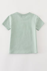 Sage truck pumpkin embroidery boy top