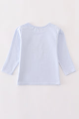 Premium Blue turkey embroidery boy top