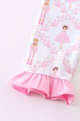 Premium Pink nutcracker girl pajama set