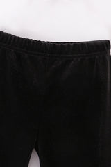 Premium Black velvet bell pants