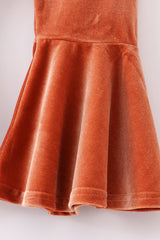 Premium Caramel velvet bell pants