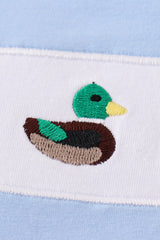 Premium Blue duck applique boy top