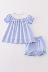 Premium Blue duck embroidery girl set