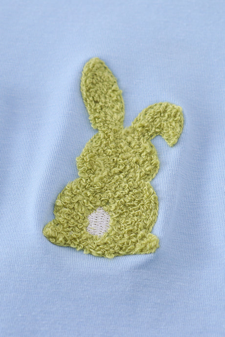 Premium blue bunny embroidery top