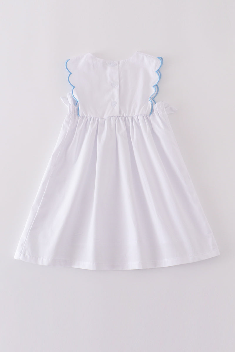 Premium bow cross embroidery dress