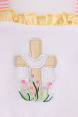 Premium Pink cross embroidery bubble