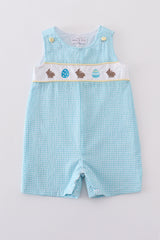 Premium mint bunny egg embroidery gingham jonjon