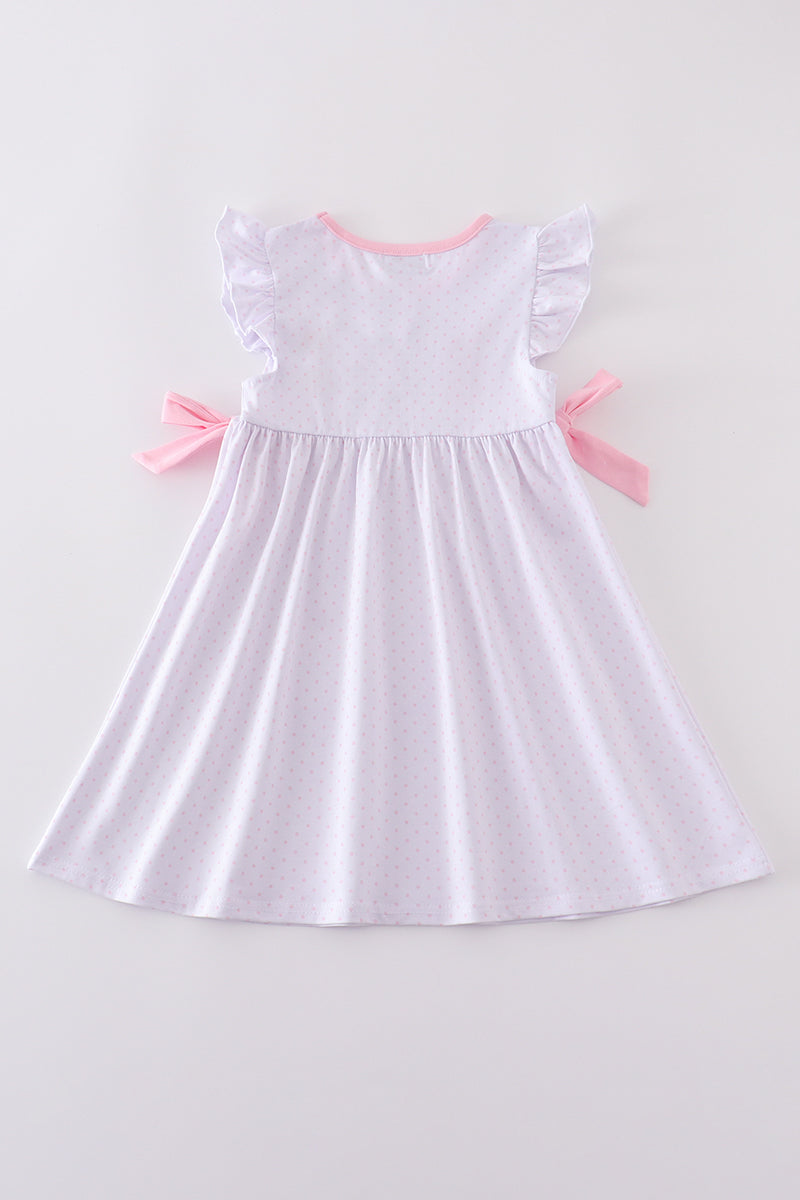 Premium Pink bunny bow dress