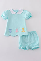 Premium Mint bunny embroidery set