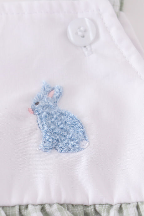 Premium White bunny embroidery bubble