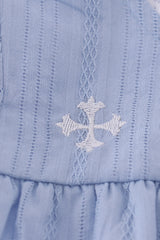 Premium Blue cross embroidery bubble