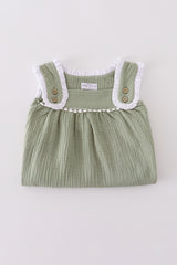 Premium sage ruffle pants set