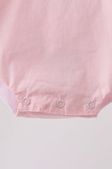 Pink ribbon ruffle bow bubble