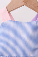 Blue ruffle bow bubble