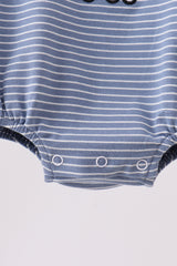 Blue stripe truck embroidery bubble
