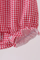 Red watermelon ruffle bubble
