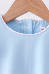 Mint flutter sleeve scalloped top