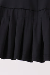 Black pleated skort