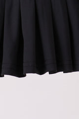 Black pleated skort