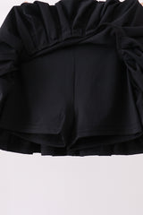 Black pleated skort
