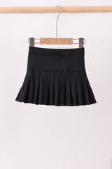 Black pleated skort